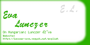 eva lunczer business card